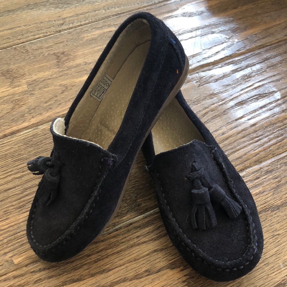 European  navy loafers